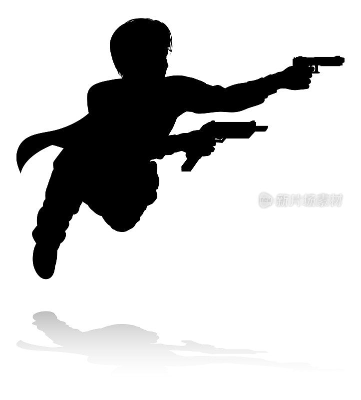Action Movie Shoot Out Person Silhouette